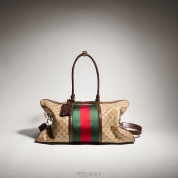 26FW 구찌 베이지 핸드백 with Web detail on the side 앤 adjustable 앤 r