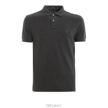 폴로 랄프 로렌 Grey 코튼 로고 embroidery 폴로 셔츠 710795080008 TP57212448