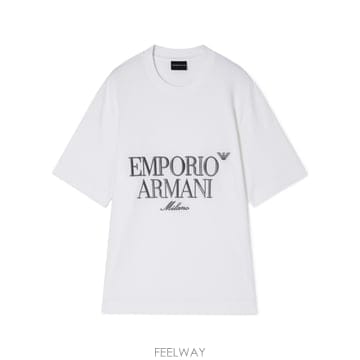 26SS 엠프리오 아르마니 T 셔츠 with embroidered 로고 EM005359AF13715U0003