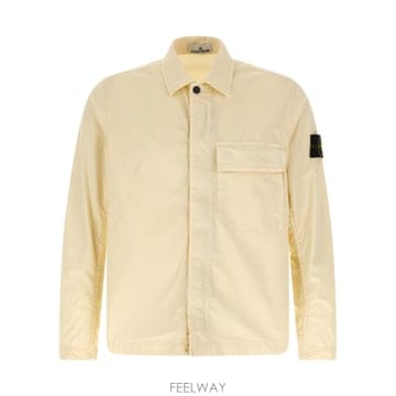 26SS 스톤아일랜드 아이보리 Stretch Organic 코튼 Twill 오버셔츠 L1S151200013S