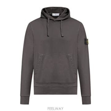 26SS 스톤아일랜드 Grey 후드티 In 코튼 With Patch 로고 L1S156100062S0051V0