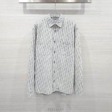 [럭스유] 38 / 디올 카스리 오블리크 코튼 데님 셔츠 013D585BY989