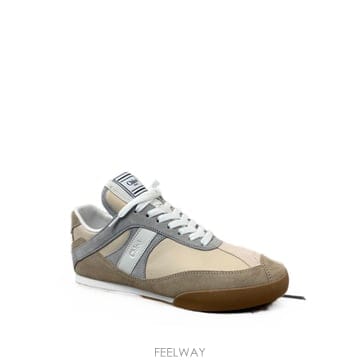 26FW chloe Kick 스니커즈 in 레더 앤 suede in dove grey CH25W07IVE09