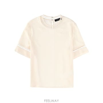 26SS 파비아나 필리피 T 셔츠 WITH TRANSPARENT 디테일 TPD266F289L7750145 T