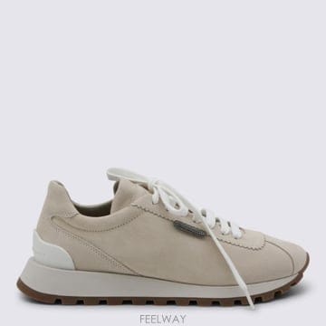 26SS 브루넬로 쿠치넬리 Suede 러너 With Shiny Tab MZSFG2110C8905 TP5779