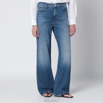 26SS MOTHER Hit Shuffle washed 블루 와이드 레그 jeans 124881230COHU