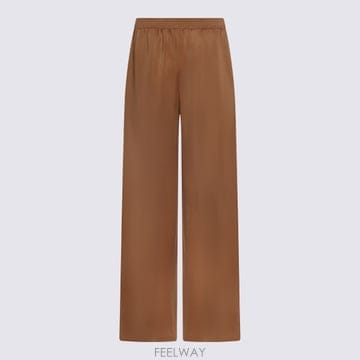 26SS 파비아나 필리피 Satin fabric  와이드 컷  Elastic 웨이스트 밴드  PAD266F2