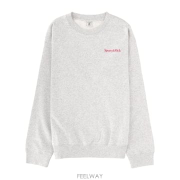 스포티앤리치 긴팔 티셔츠 HEATHERGREY