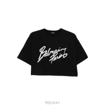 26SS Balmain 쇼트 loose 핏 T 셔츠 GF1EE145BD41EAB TP570464172