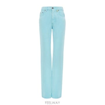 Chloe 26SS chloe Straight jeans in turquoise organic ��ư ���� CH26UDP26SS chloe Straight jeans in turquoise organic ��ư ��