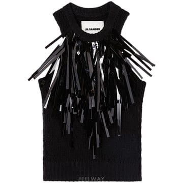 JIL SANDER 24SS ������ ��ư ž With Sequined Fringes J03NC0226J15425001 TP57524SS ������ ��ư ž With Sequined Fringes J03NC0226J15