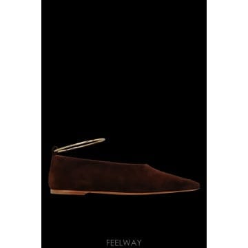 JIL SANDER 26FW ������ Suede ballet flats with ��Ŭ circle J15WZ0039P783660126FW ������ Suede ballet flats with ��Ŭ circle J15WZ0