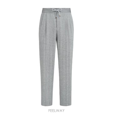Brunello Cucinelli 26SS ���ڷ� ��ġ�ڸ� ���� with drawstring �� double pleats MZ408E171026SS ���ڷ� ��ġ�ڸ� ���� with drawstring �� double 