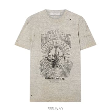 Golden Goose 26SS ��籸�� T ���� Journey in ��ư slub ���� vintage ��籸�� GMP01220P026SS ��籸�� T ���� Journey in ��ư slub ���� vintage