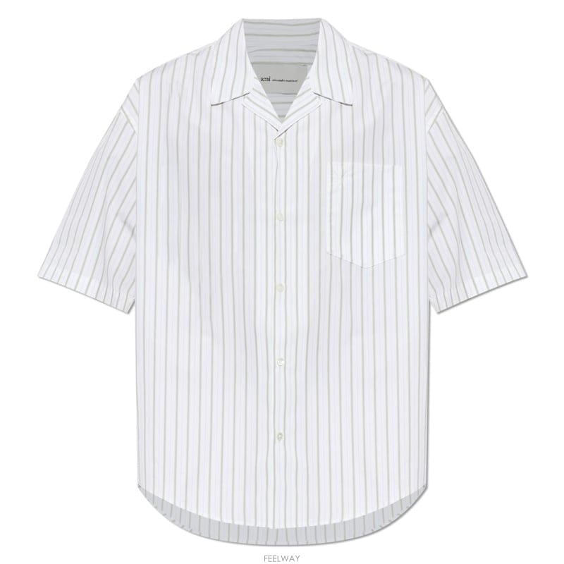 26SS 아미 스트라이프 남성 반팔 셔츠 HSH833 CO0220 A075