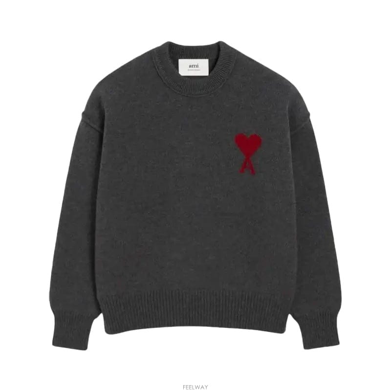 26SS 아미 빅 하트 로고 공용 니트 UKS838 018 084