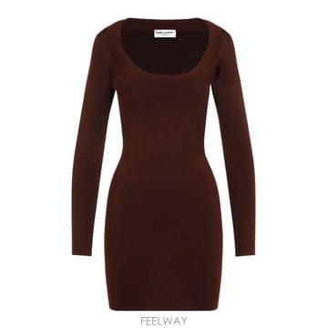 Saint Laurent 24FW ���ζ� ���ζ� �̴� �巹�� 782641Y76EO2020 TP57432858324FW ���ζ� ���ζ� �̴� �巹�� 782641Y76EO2020 TP57432