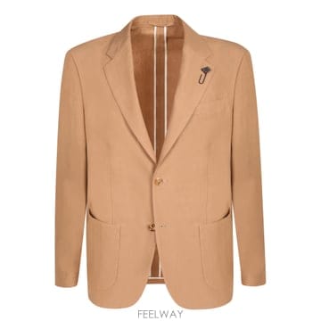 Lardini 26SS Lardini Linen, ��ư, �� ��ũ  �̱� breasted ��  Ŭ���� lapel  �� bu26SS Lardini Linen, ��ư, �� ��ũ  �̱� breasted ��  