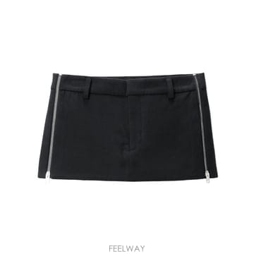 Alexander Wang �˷������ MID RISE �̴� SKORT W  SIDE SLIT ZIPPERS 1WC2265411001 T�˷������ MID RISE �̴� SKORT W  SIDE SLIT ZIPPERS 1W