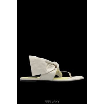 26SS Givenchy 레더 slides with decorative 보우 BE30B9E2H6105 TP5