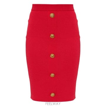 Balmain 26SS Balmain Pencil ��ĿƮ with decorative buttons GF1LC018KJ4326SS Balmain Pencil ��ĿƮ with decorative buttons GF1