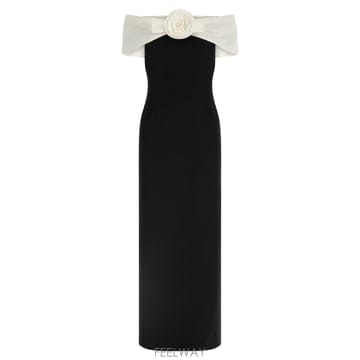Self Portrait 26SS Self portrait ���� crepe Flower Maxi �巹�� RS26180XBBLACK T26SS Self portrait ���� crepe Flower Maxi �巹�� RS261