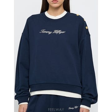TOMMY HILFIGER 26SS Ÿ�����ǰ� ����� BTN SCRIPT TERRY SWTSRT WW0WW48783C1G TP5752526SS Ÿ�����ǰ� ����� BTN SCRIPT TERRY SWTSRT WW0WW48