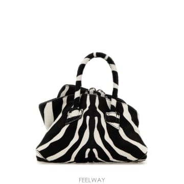 26FW 디아티코 La Passeggiata 미니 백 in 블랙 앤 화이트 pony hair 레더 260WA