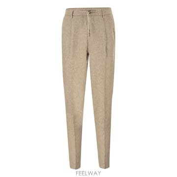 | Other Brand | 26SS Peserico Linen trousers with drawstring ���̽�Ʈ �� tailored26SS Peserico Linen trousers with drawstring ���̽�Ʈ 