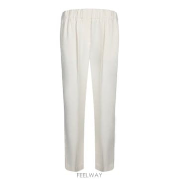 Brunello Cucinelli 25SS ���ڷ� ��ġ�ڸ� High waisted trousers with elastic ���̽�Ʈ ���  S25SS ���ڷ� ��ġ�ڸ� High waisted trousers with elas