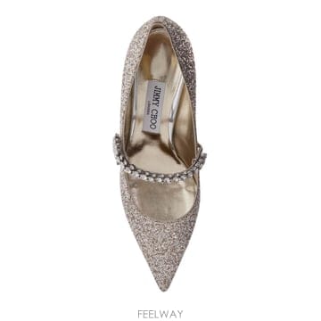 Jimmy Choo 25FW ������ CRYSTAL EMBELLISHED BING 65 PUMPS IN GLITTER FABRIC25FW ������ CRYSTAL EMBELLISHED BING 65 PUMPS IN GLITT