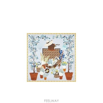 FENDI Fendi Fendi Gardening light ���� ��Ƽ�÷� ��ũ foulard FXT091B01TF1WFendi Fendi Gardening light ���� ��Ƽ�÷� ��ũ foulard