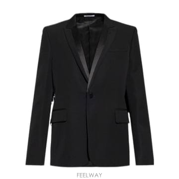 Alexander Mcqueen 26SS �˷���� ���� �� �������� with ��ũ lapels 852980QVAAA1000 TP574009826SS �˷���� ���� �� �������� with ��ũ lapels 852980