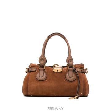 26FW chloe Paddington suede 카프 레더 백 in vintage 브라운 CH26AS802