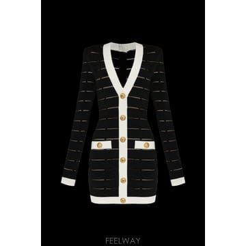 Balmain 24FW Balmain Buttoned ��Ʈ ��Ʈ �巹�� DF1R8053KG59EAB TP57321003424FW Balmain Buttoned ��Ʈ ��Ʈ �巹�� DF1R8053KG59EAB