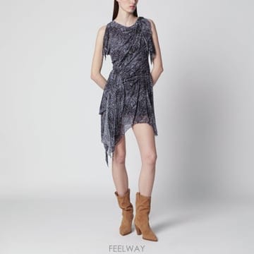 Isabel Marant 26SS ���ں����� Asymmetrical �̴� �巹�� Faded Night in ��ũ RO1078FAD2J26SS ���ں����� Asymmetrical �̴� �巹�� Faded Night i