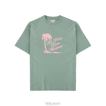 Drole de Monsieur 26SS ��ѵ幫�� T ���� SLOGAN PALMIERS TS297CO002WATERGREEN TP5760226SS ��ѵ幫�� T ���� SLOGAN PALMIERS TS297CO002WATER