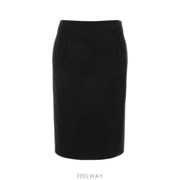 Saint Laurent ���ζ� JUPE BASE JS44 AVEC FENTE ET Z 863981Y1K441000 TP5753033���ζ� JUPE BASE JS44 AVEC FENTE ET Z 863981Y1K441000 