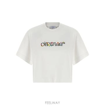 Off White 26SS Off ȭ��Ʈ Bookish Glowing Flower T ���� OWAA090S26JER00101126SS Off ȭ��Ʈ Bookish Glowing Flower T ���� OWAA090S