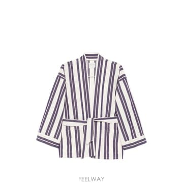 | Other Brand | 26SS ������ ������ Chic Striped ��ư Linen Kimono 14819MYJACKETBLU T26SS ������ ������ Chic Striped ��ư Linen Kimono 1481