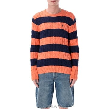 Ralph Lauren 26SS ���� ���� �η� ���� ���� �η� striped cable ��Ʈ ������ 710B13897001 TP526SS ���� ���� �η� ���� ���� �η� striped cable ��Ʈ 