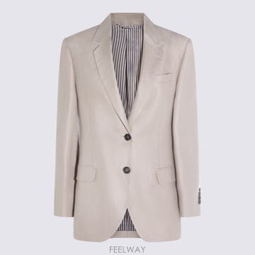 Brunello Cucinelli 26SS ���ڷ� ��ġ�ڸ� �̱� Breasted Tailored Linen ���� MH5277519C927226SS ���ڷ� ��ġ�ڸ� �̱� Breasted Tailored Linen ��