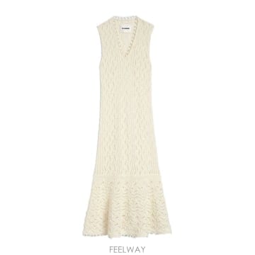 JIL SANDER 26SS ������ �巹�� with decorative ��Ʈ �� V �ض��� J02CT0560J15476106 T26SS ������ �巹�� with decorative ��Ʈ �� V �ض��� J0