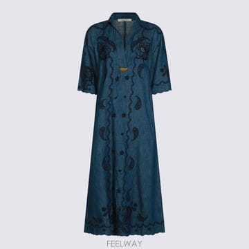Zimmermann 26FW ���Ӹ� Aster embroidered midi �巹�� 8358DSS261RWBLU TP57511426FW ���Ӹ� Aster embroidered midi �巹�� 8358DSS261RW