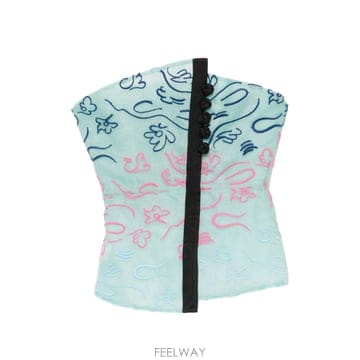 Armani 26SS �������� �Ƹ����� Embroidered Strapless ž EW005123TE20228M401626SS �������� �Ƹ����� Embroidered Strapless ž EW0051