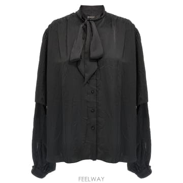 Balenciaga 25SS Balenciaga ���� satin ����콺 with ���� 814139TKN011000 TP577025SS Balenciaga ���� satin ����콺 with ���� 814139TK
