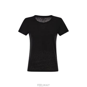 26SS 마제스틱필라쳐 Stretch linen T 셔츠 with round 넥라인 E26M011FTS162