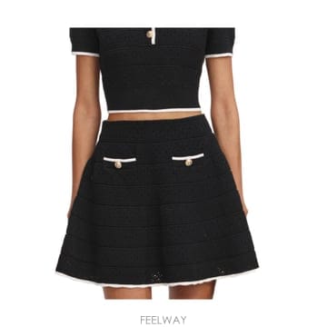 Self Portrait 26SS Self portrait Pointelle ��Ʈ �̴� ��ĿƮ SS26055SKBBLACK TP57426SS Self portrait Pointelle ��Ʈ �̴� ��ĿƮ SS26055S