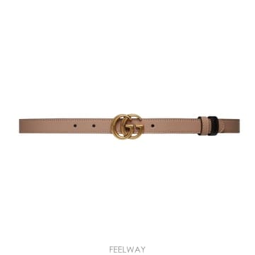 구찌 Cappuccino 레더 GG Marmont reversible 벨트 6594180YATC5793 TP