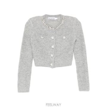 Self Portrait 26SS Self portrait ����� with crystal finishes RS26123CBGRGREY26SS Self portrait ����� with crystal finishes RS2612
